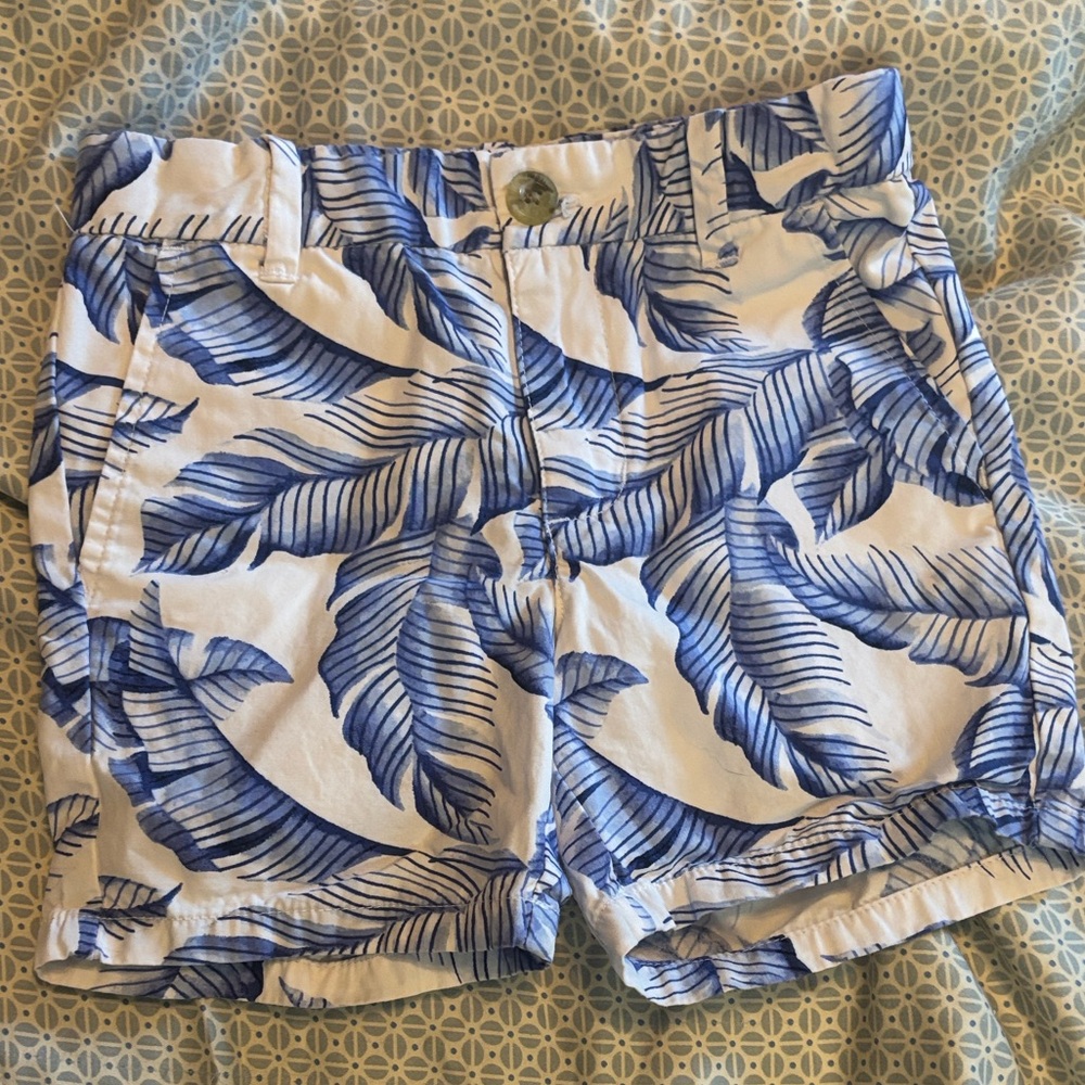 Janie and Jack Blue Palm Print tropical boys Shorts
